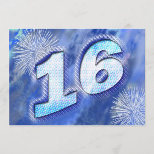 16:e Födelsedagsfesten inbjudan