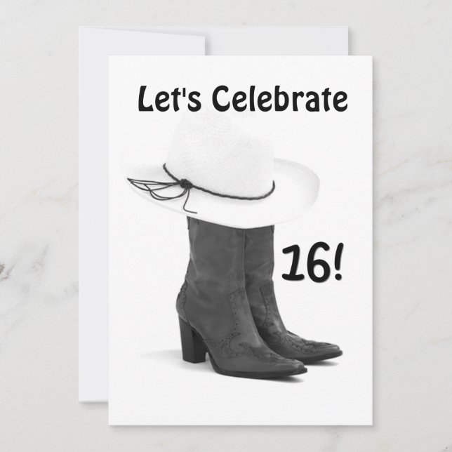 "16:e FÖDELSEDAGSFESTEN" INBJUDAN TILL LAND (Framsida)