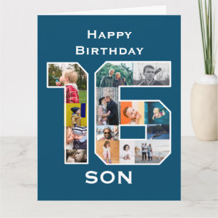 16:e födelsedagsfotokortet kort