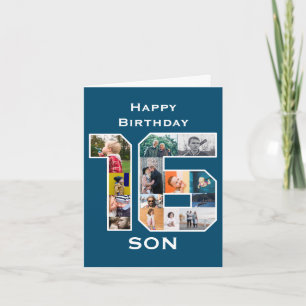 16:e födelsedagsfotokortet kort