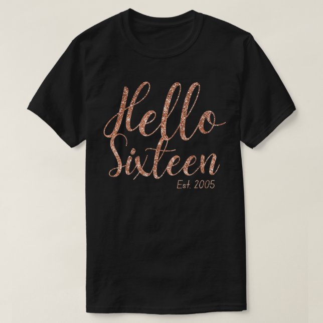 16:e födelsedagsgåvan Tonåring Sweet Siteen 16 Ro  T Shirt (Design framsida)