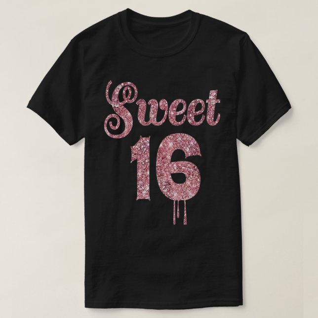 16:e födelsedagsgåvan Tonåring Sweet Siteen Ro Ros T Shirt (Design framsida)
