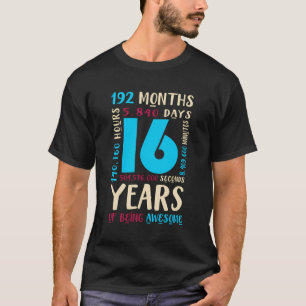 16:e födelsedagshistorien Kids Gift 16-åriga pojka T Shirt