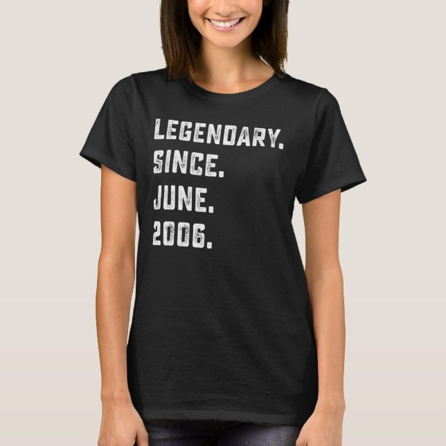 16:e födelsedagskalender sedan juni 2006 16 år t shirt (Framsida)
