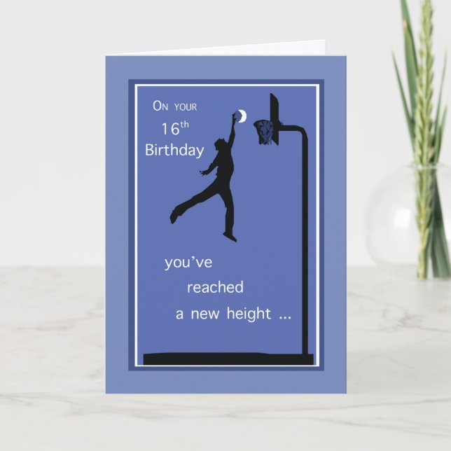 16:e födelsedagskorpan som når hög på blå kort (Framsida)