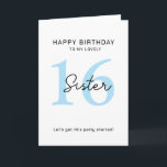 16:e födelsedagskortet. kort<br><div class="desc">designade av partiäpplen</div>