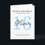 16:e födelsedagskortet. kort<br><div class="desc">designade av partiäpplen</div>