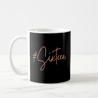 16:e Hashtag Milestone Sweet 16 Sexton Kaffemugg