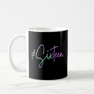 16:e Hashtag Milestone Sweet 16 Sexton Kaffemugg