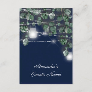 16:e Möhippan Ljus Rustic Eucalyptus Navy Inbjudningar