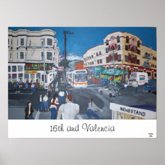 16:e och Valencia - liten Poster