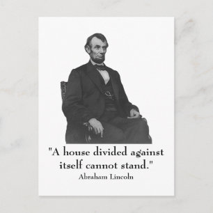16:e presidenten Abraham Lincoln Vykort