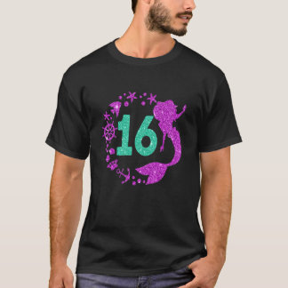 16:e Sjöjungfrun Flickor 16-åringar T Shirt