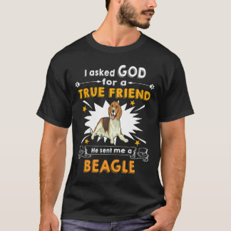 16 En beagle med Gud True Friend T Shirt