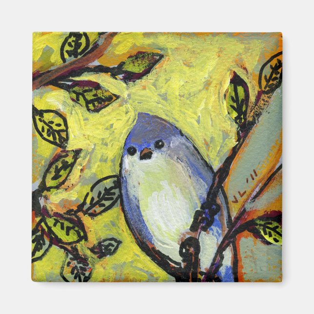 16 Fåglar, nr 12 - Square Magnet (Framsidan)