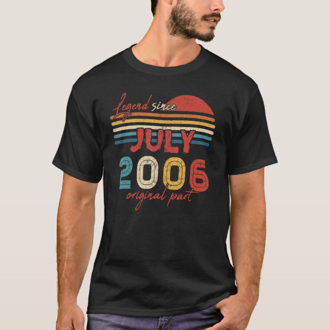16 Födelsedagsförklaring sedan juli 2006 Ursprungl T Shirt (Framsida)