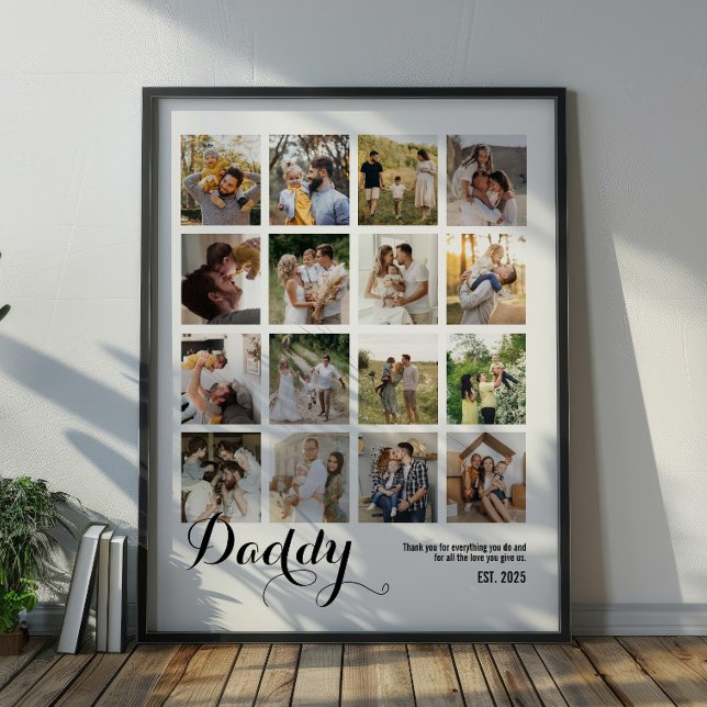 16 Foto Collage Pappa Bilder Minne Poster (Skapare uppladdad)