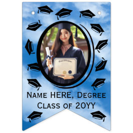 16-foto-Studentmössa Throw i Luft, Blå himmel Vimplar