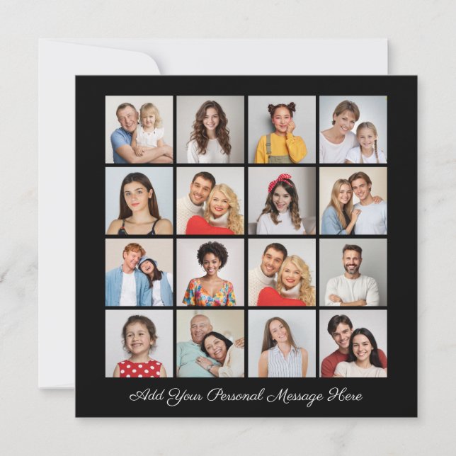 16 Fotokollage Lägg till ditt eget gratulationskor (Framsida)
