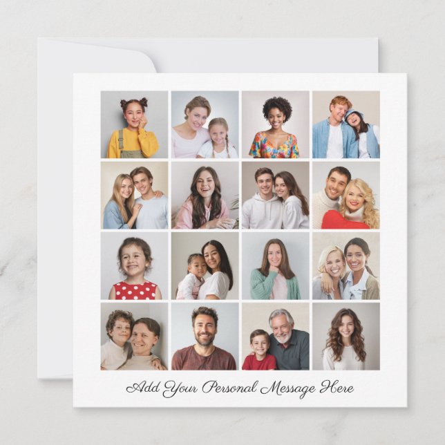 16 Fotokollage Lägg till ditt eget gratulationskor (Framsida)