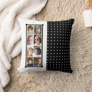 16 fotokollage polka dots kastar svart kudde