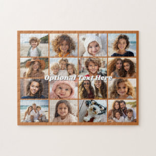 16 Fotokollage - Terra Cotta Chunky Text Pussel