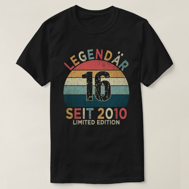 16. Geburtstag Legendär Seit 2010 Jahrgang T Shirt (Design framsida)