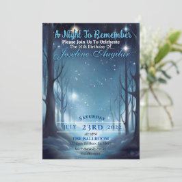 16-inbjudan till Starry Night Sweet Inbjudningar