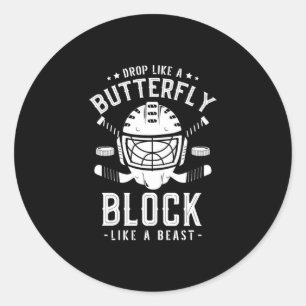 16.Isshockey för Hockey Player Runt Klistermärke