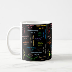 16 Januari Födelsedagsmugg Kaffemugg