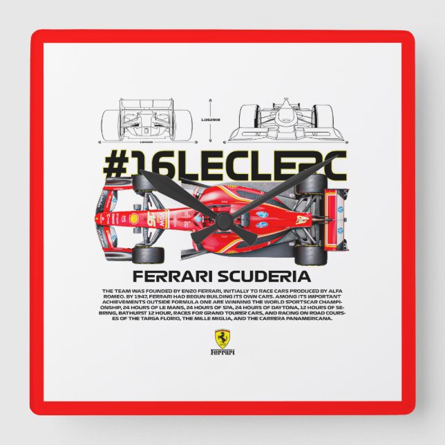 16 leclerc fyrkantig klocka (Framsida)