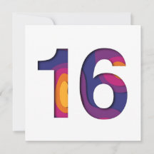 16 Lycklig 16:e Lila Rosa Gult