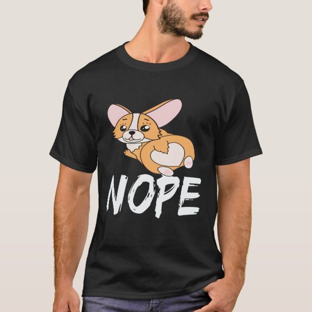 16 Nej - Corgi T Shirt (Framsida)