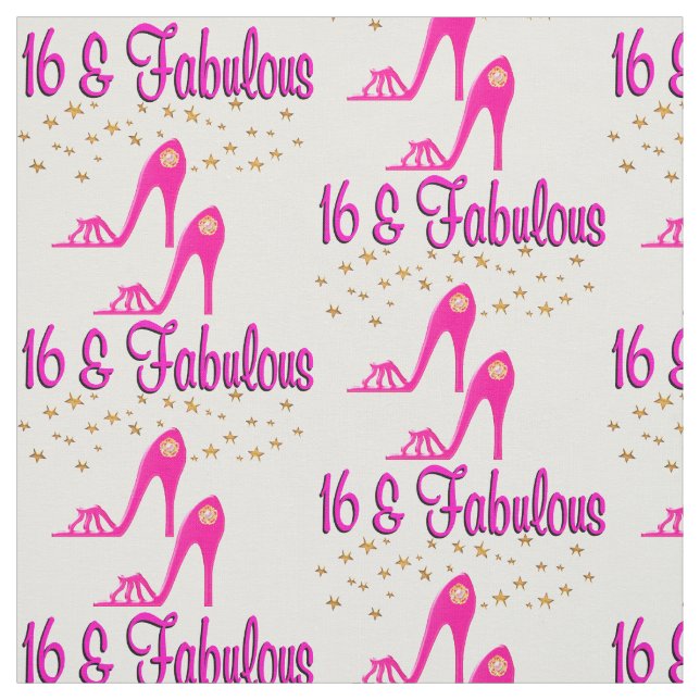 16 OCH FABULÖS 16:E BIRTHDAG-KONSTRUKTION TYG (Provkarta)