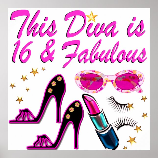16 OCH FABULOUS DIVA POSTER (Framsidan)