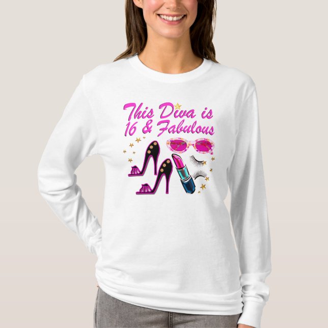 16 OCH FABULOUS DIVA T-SHIRT (Framsida)