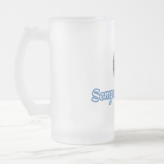 16 oz. Frostat Glass Semper Vigilans stein Frostat Ölglas (Vänster)