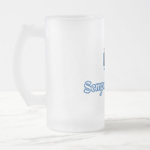 16 oz. Frostat Glass Semper Vigilans stein Ölglas