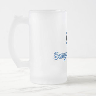 16 oz. Frostat Glass Semper Vigilans stein Ölglas