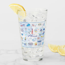 16 Oz Glass Kopp "The ABC's of Hope Town"