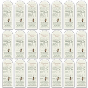 16 oz Muth Honung Burk och biets näringsfaktablad Klistermärken