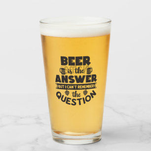 16 oz (undre) pint ölglas -"Beer Response" Glaskopp