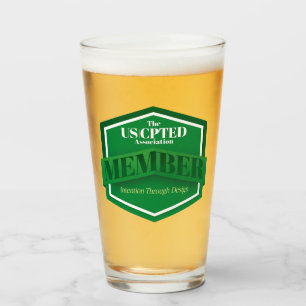 16 oz US CPTED Association Member Beer Glass Glaskopp