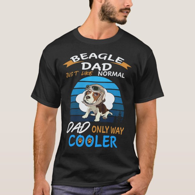 16 Pappa - Beagle Pappa Cooler Beagle T Shirt (Framsida)