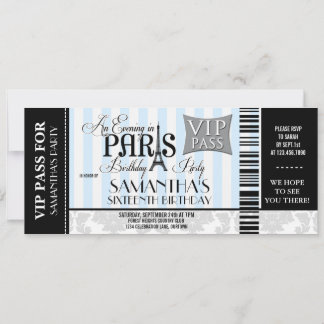 16-partsinbjudningar i Paris Inbjudningar