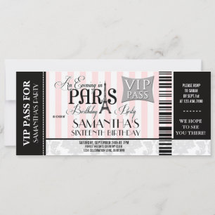 16-partsinbjudningar i Paris Inbjudningar