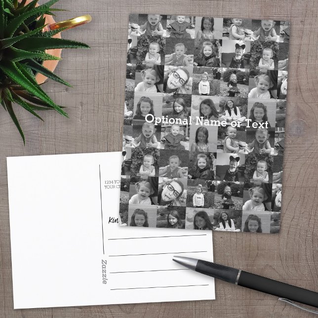 16 Photo Collage template - add favorite pictures Vykort (Skapare uppladdad)
