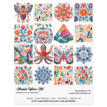 16 Photo Grid Art Portfolio Sell Sheet Template