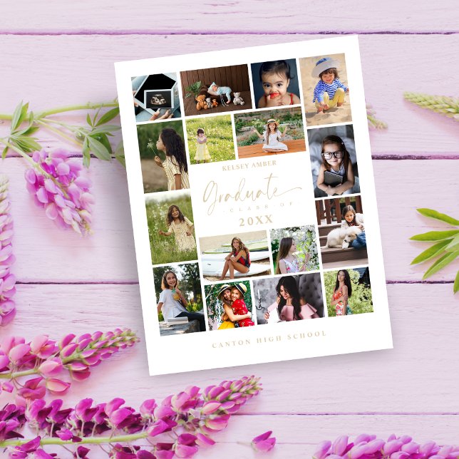 16 Photos Collage Timeline Life Graduation (Skapare uppladdad)