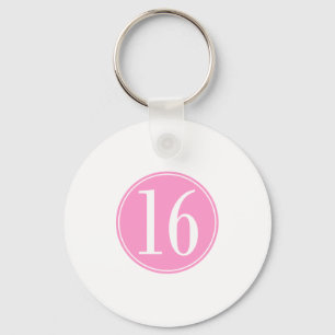 #16 Rosa Circle Nyckelring